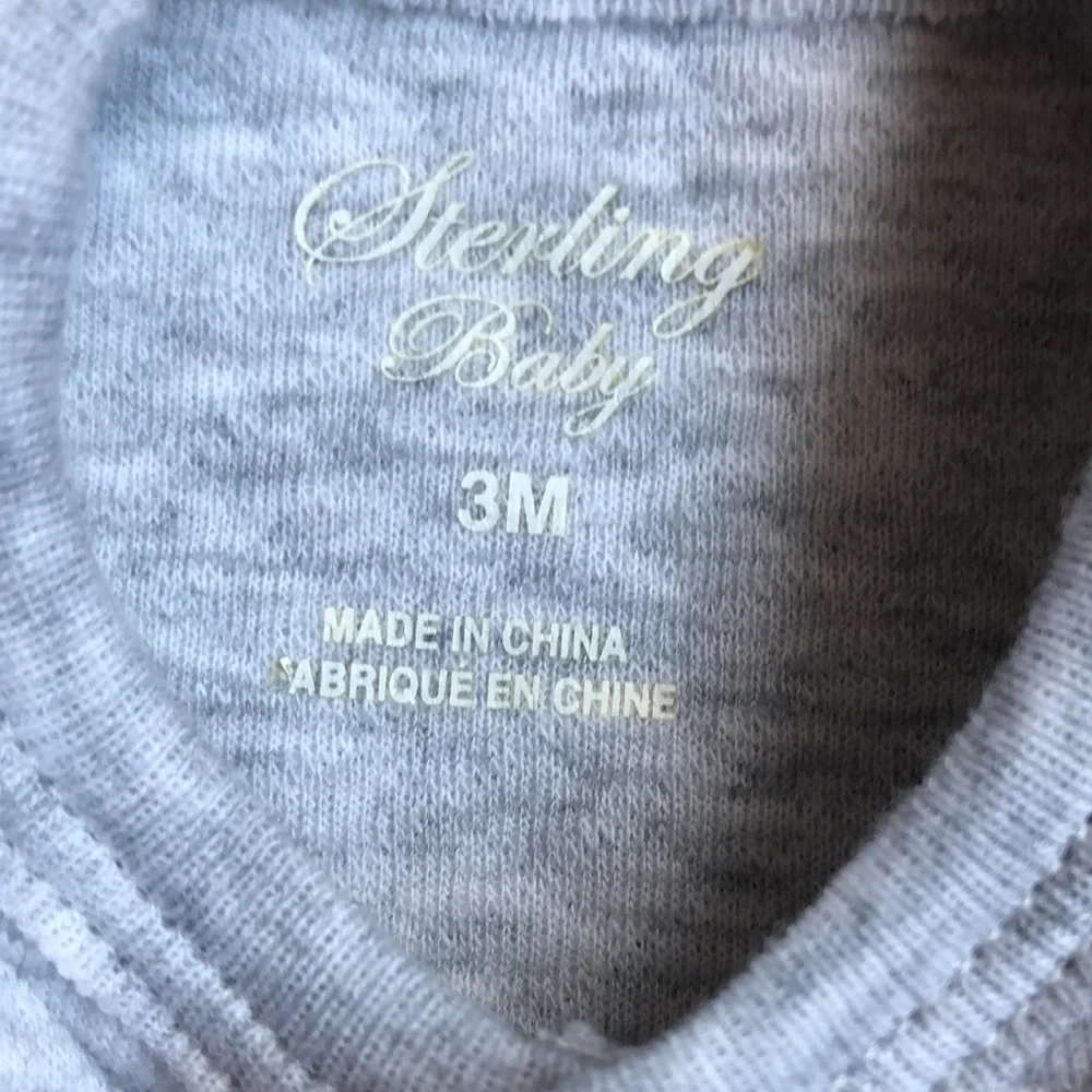 Quilted Metallic Baby Romper and Hat Set, Size 0-3 Months